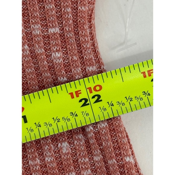 Absolutely Famous Sz 1X Pink‎ Cold Shoulder Top Women's Crochet Knit Ribbed - Picture 6 of 10